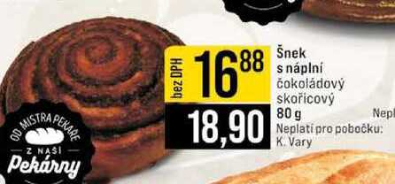 Šnek s náplní čokoládový skořicový 80 g