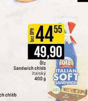 Sandwich chléb italský 400 g 