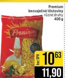 Premium bezvaječné těstoviny různé druhy 400 g 