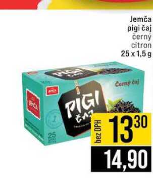Jemča pigi čaj černý citron 25 x 1,5 g 