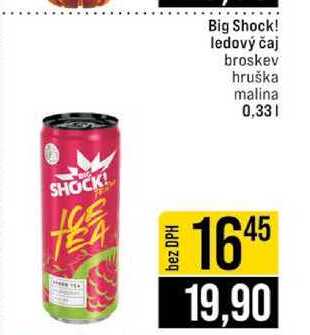 Big Shock! ledový čaj broskev hruška malina 0,33l
