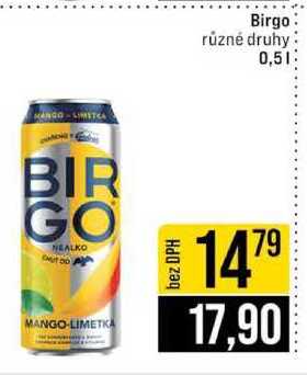 Birgo různé druhy 0,5l