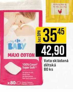 Vata skládaná dětská 80 ks 