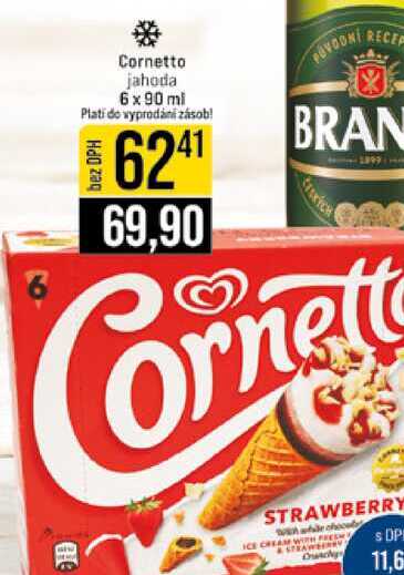 Cornetto jahoda 6 x 90 mi