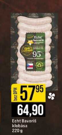 Echt Bavoriš klobása 220g 