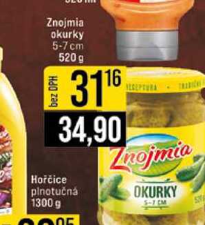 Znojmia okurky 5-7 cm 520 g 