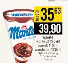 Monte kornout 120 ml nanuk 110 ml sandwich 120 ml 