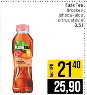 Fuze Tea broskev jahoda+aloe citrus stevia 0,5l