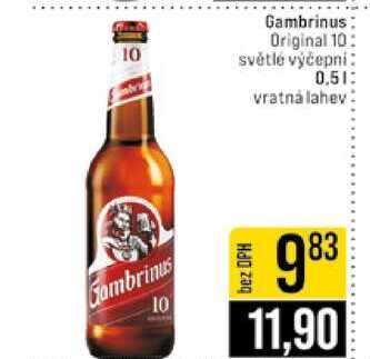 Gambrinus Original 10 světlé výčepní 0,5l