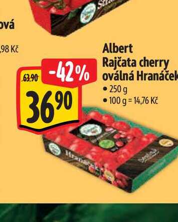  Albert Rajčata cherry oválná Hranáček 250 g