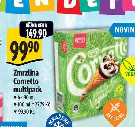  Zmrzlina Cornetto multipack 4x 90 ml  