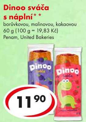 Dinoo sváča s náplní, 60 g