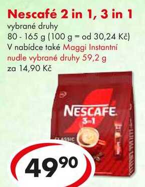 Nescafé 2 in 1, 3 in 1, 80-165 g 
