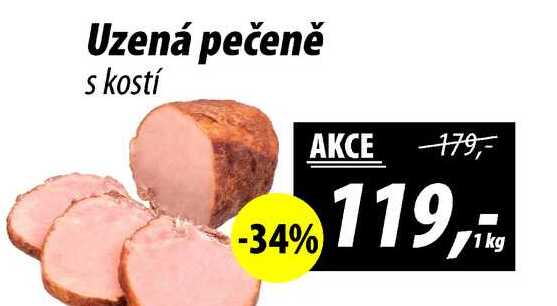 Uzená pečeně s kostí, 1 kg 