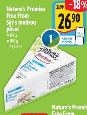 Nature's Promise Free From Sýr s modrou plísní, 115 g 
