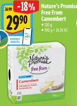 Nature's Promise Free From Camembert, 120 g