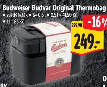 Budweiser Budvar Original Thermobag, 6x 0,5 l