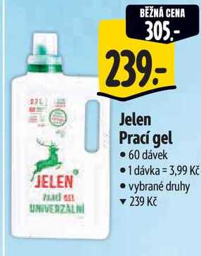 Jelen Prací gel, 60 dávek 