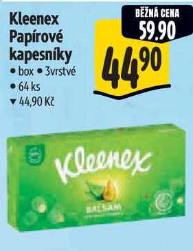 Kleenex Papírové kapesníky, 64 ks 