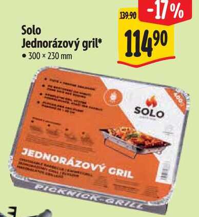 Solo Jednorázový gril 