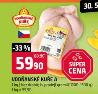 Vodňanské kuře 1kg