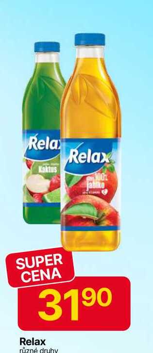 Relax ovocný nápoj 1l, různé druhy PET