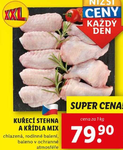 KUŘECÍ STEHNA A KŘÍDLA MIX, cena za 1 kg 