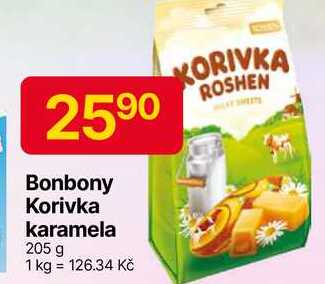 Bonbony Korivka karamela 205 g
