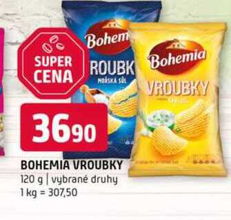 Bohemia Vroubky 120g, vybrané druhy