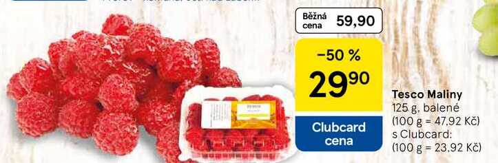 Tesco Maliny, 125 g