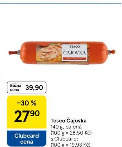 Tesco Čajovka, 140 g, balená 