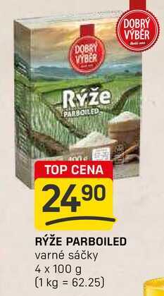 RÝŽE PARBOILED varné sáčky 4 x 100 g 