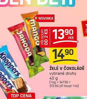 ŽELÉ V ČOKOLÁDĚ vybrané druhy 40 g