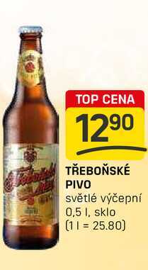 TŘEBOŇSKÉ PIVO světlé výčepní 0,5l