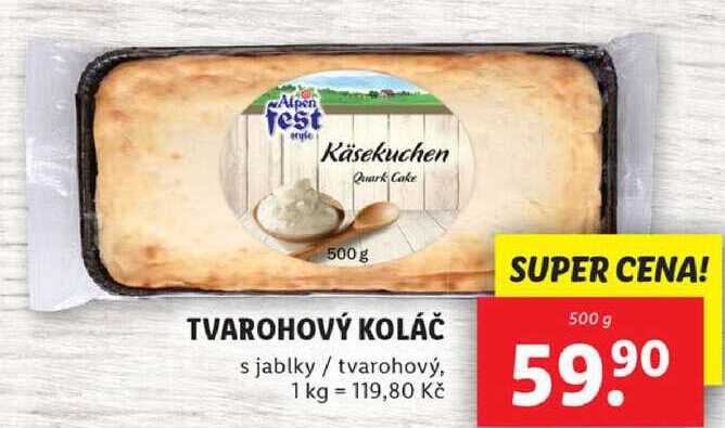 TVAROHOVÝ KOLÁČ, 500 g