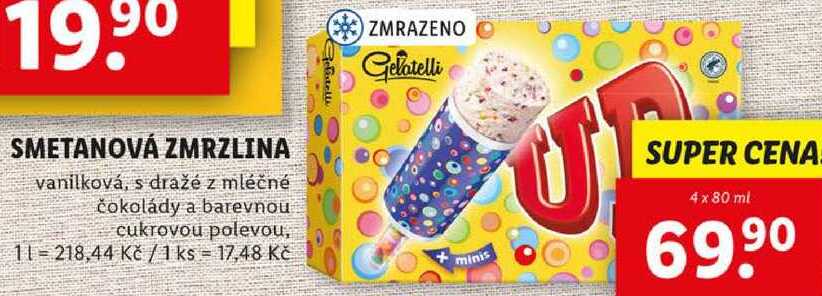 SMETANOVÁ ZMRZLINA, 4x 80 ml
