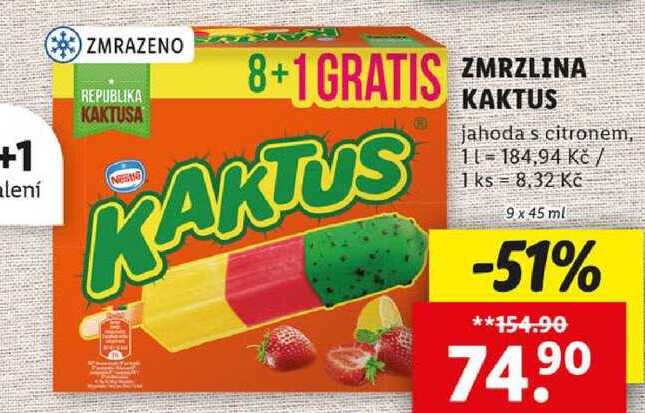 ZMRZLINA KAKTUS, 9x 45 ml