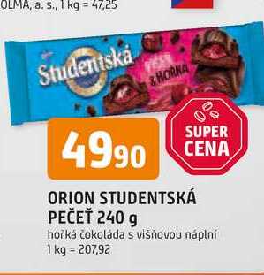 ORION STUDENTSKÁ PEČEŤ 240 g 