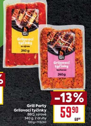 Grill party Grilovací tyčinky 340g 