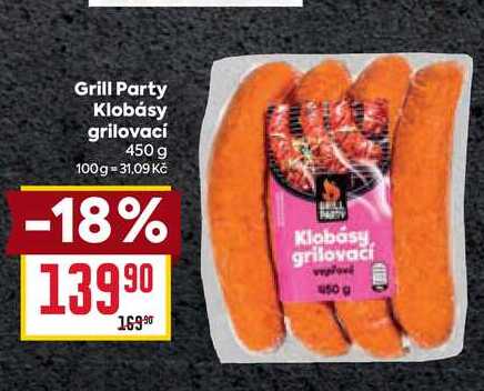 Grill Party Klobásy grilovací 450 g