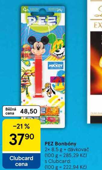 PEZ Bonbóny 2x 8.5 g + dávkovač  