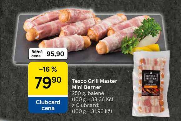Tesco Grill Master Mini Berner, 250 g, balené 