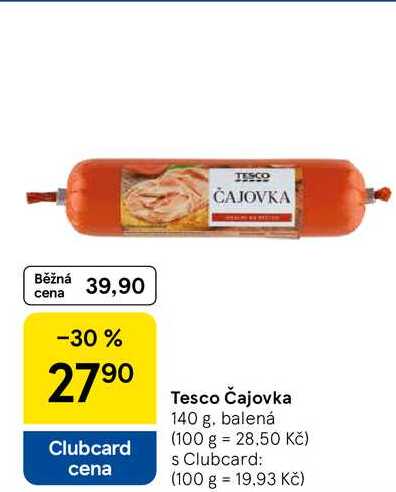 Tesco Čajovka, 140 g