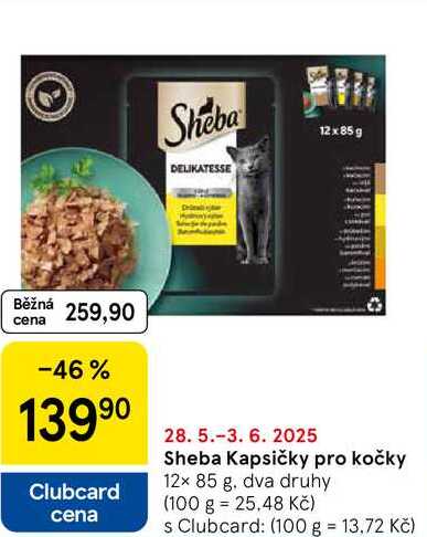 Sheba Kapsičky pro kočky, 12× 85 g
