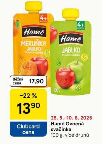 Hamé Ovocná svačinka, 100 g, více druhů 