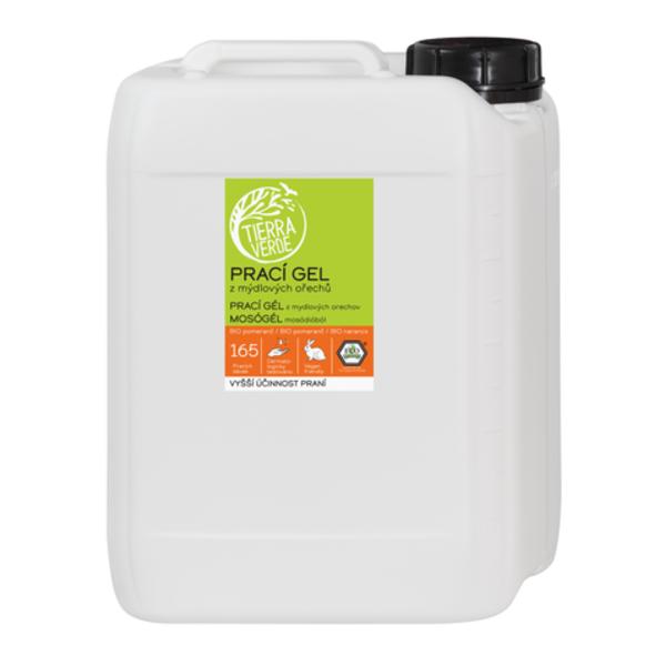Tierra Verde Prací gel z mýdlových ořechů s BIO pomerančovou silicí 5l