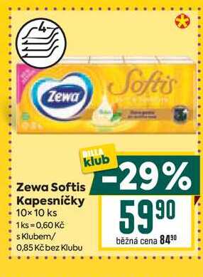 Zewa Softis Kapesníčky 10x 10 ks
