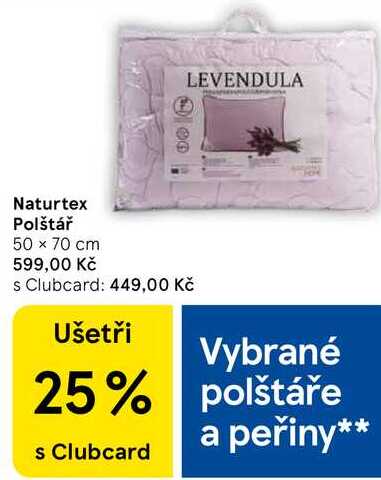 Naturtex Polštář, 50 x 70 cm 