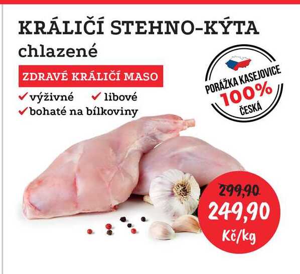 Rabbit Králičí stehno-kýta 1kg chlazená 