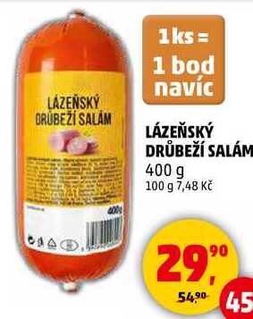 LÁZEŇSKÝ DRŮBEŽÍ SALÁM, 400 g 